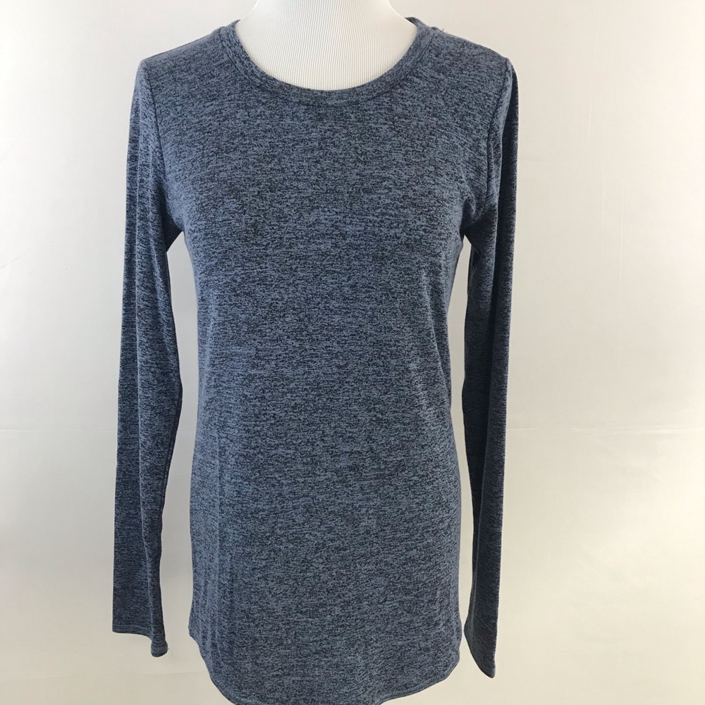 Workshop Republic Clothing Heathered Blue LS Top